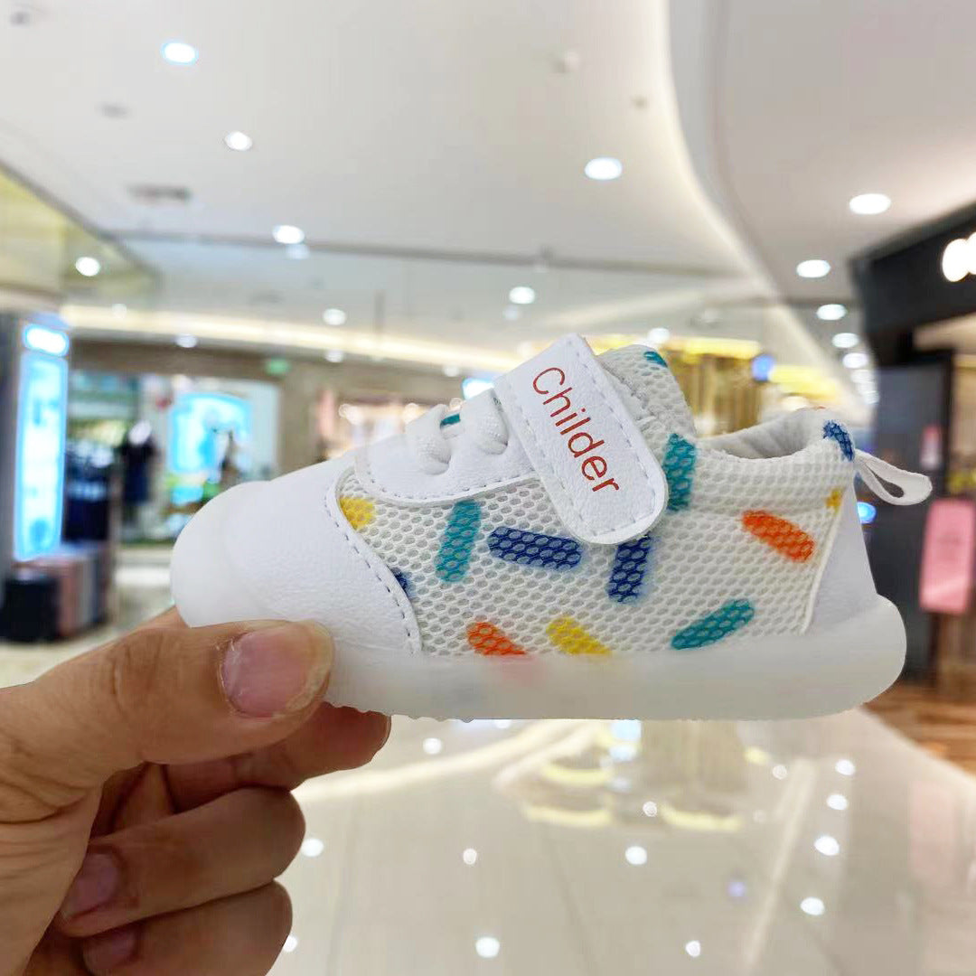 Baby Girl's Soft-soled Mesh Breathable Toddler Shoes