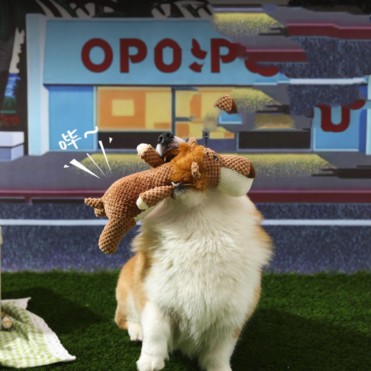 Pet Toy Plush Dog Grinding Teeth Interactive Toy Cute Animal Shape