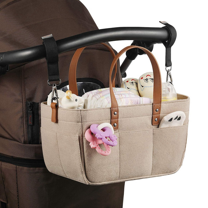 Sac de rangement portable multifonctionnel pour couches, à suspendre au lit de bébé