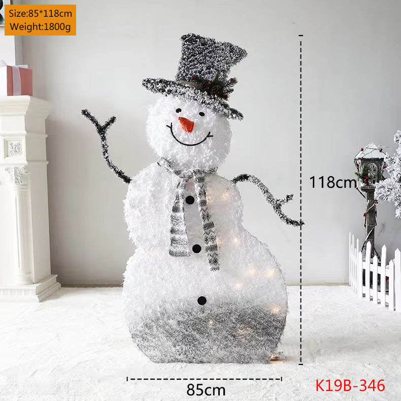 Noël Mode Lumineux Bonhomme de Neige Décorations Ornements