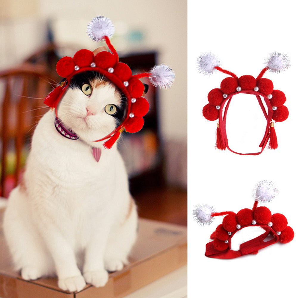 Chapeau de compagnie pour cheveux bouclés, chat, déguisement amusant, produits pour animaux de compagnie