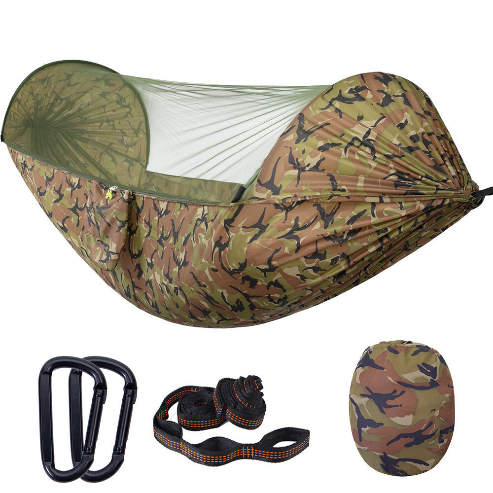 Hamac moustiquaire automatique à ouverture rapide, double, pour le camping en extérieur