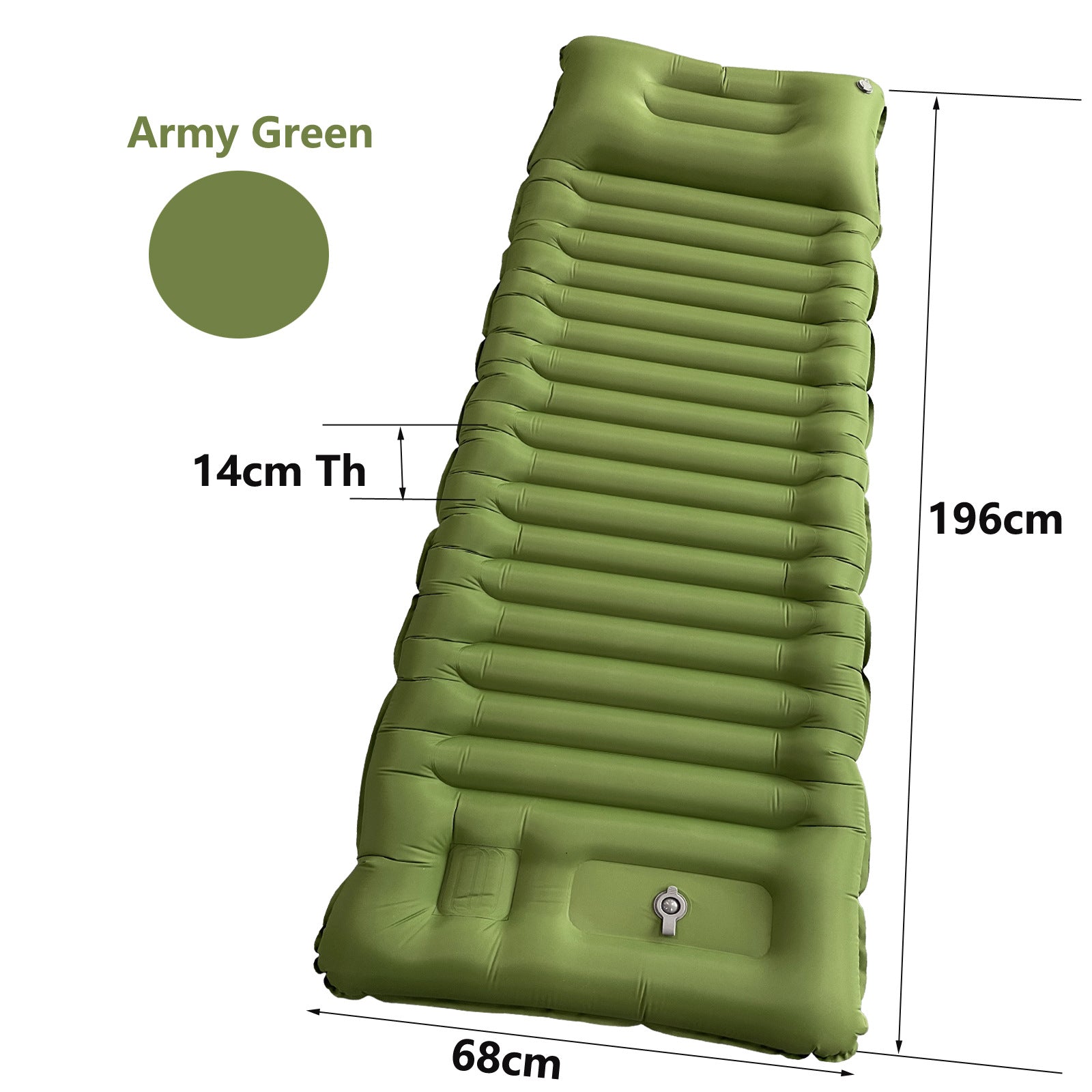 Matelas de camping gonflable léger et portable à pédale pour l'extérieur