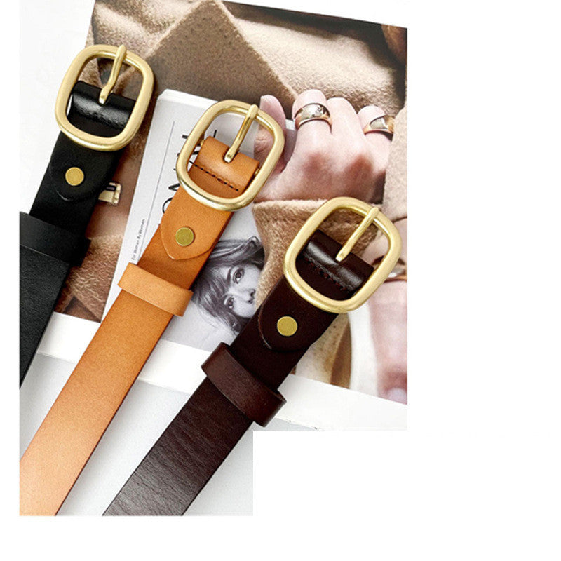 Ceinture Femme Cuir Décoration Polyvalente Boucle Ardillon