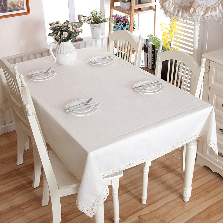 Modern Minimalist Polyester Cotton Lace Coffee Tablecloth
