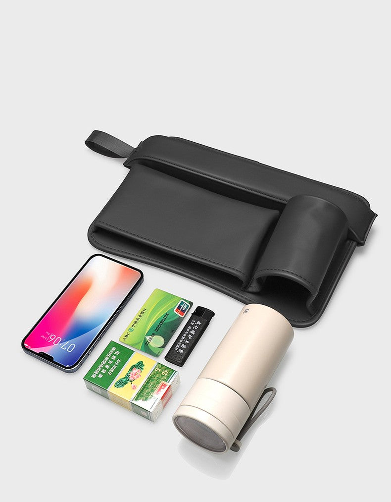 Organisateur de vide de siège de voiture, boîte de rangement latérale de console automatique avec porte-gobelet