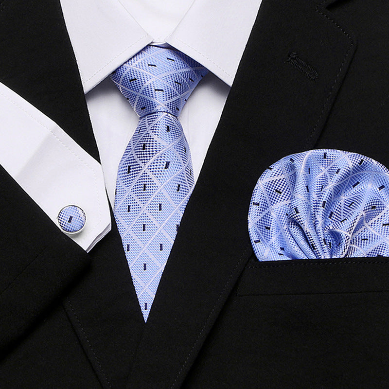 Men's Fashion Simple Cashew Flower Tie Three Pieces Set