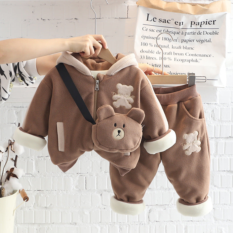 Padded Hooded Cotton Coat Coat Keep Baby Warm Quilted