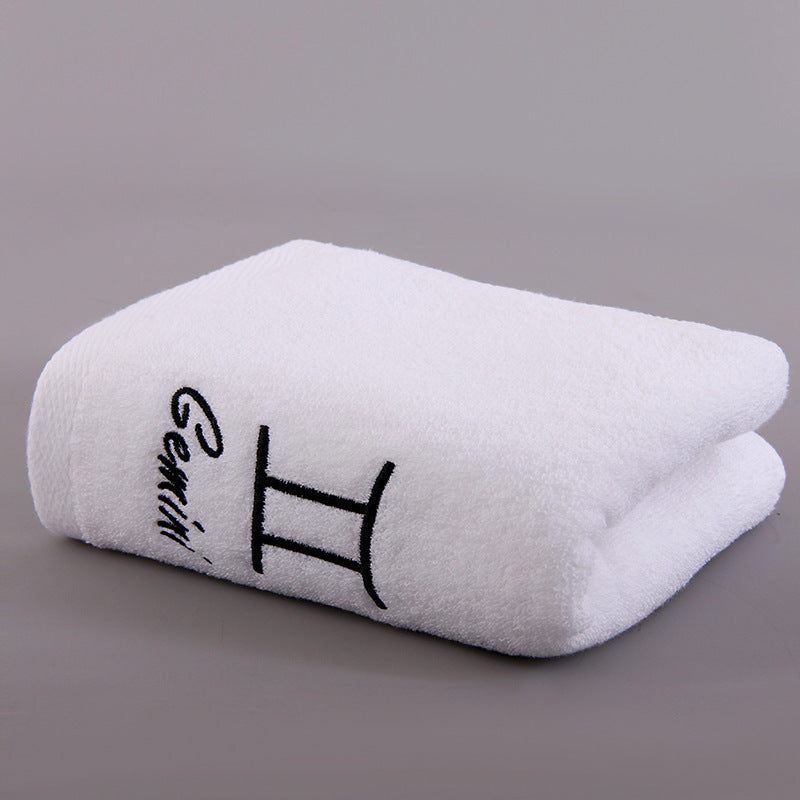 Constellation Bath Towel Plus-sized Thick Absorbent Embroidery Face Washing