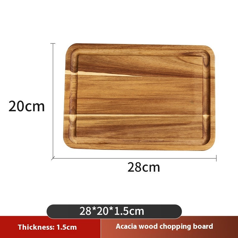 Planche à découper en acacia mangium épaissie pour cuisine domestique