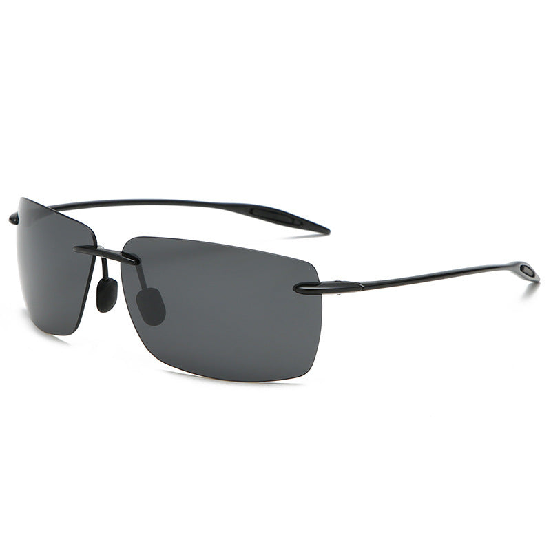 Lunettes de soleil légères sans monture en TR90 pour hommes