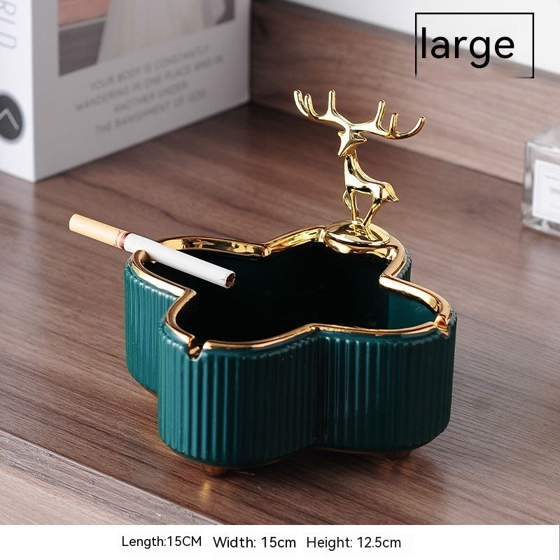 Cendrier de luxe léger créatif pour salon domestique simple