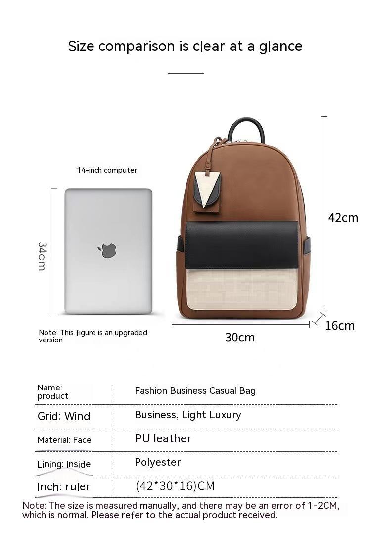 Sac à dos tricolore pour ordinateur portable, voyage d'affaires, loisirs, grande capacité, cartable