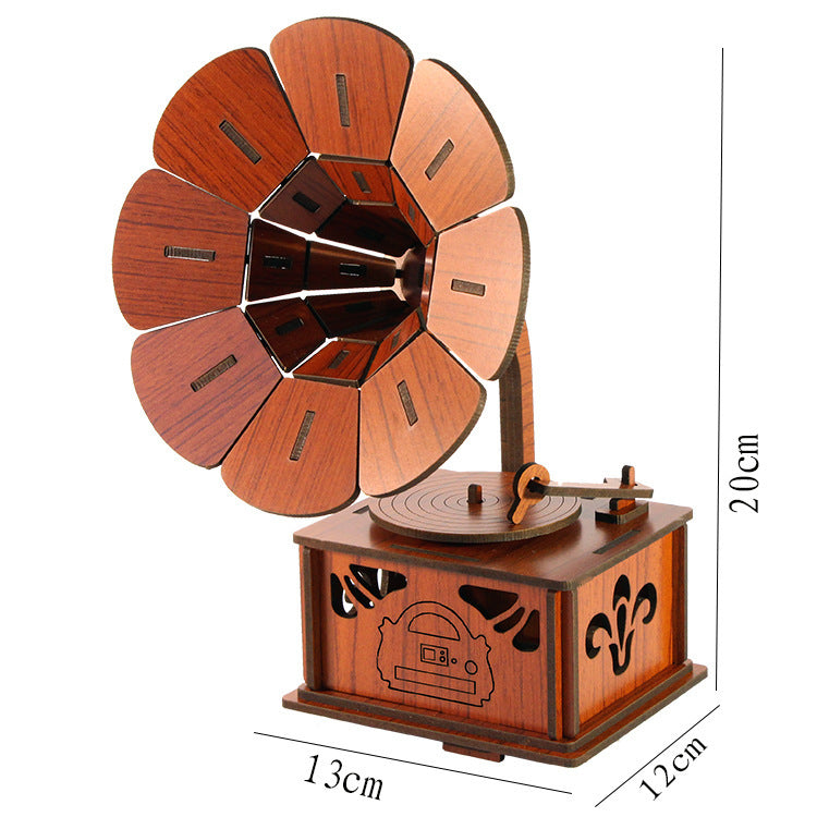 Musical Instrument Piano Phonograph Drum Set 3D Stereo Puzzle Assembly Model
