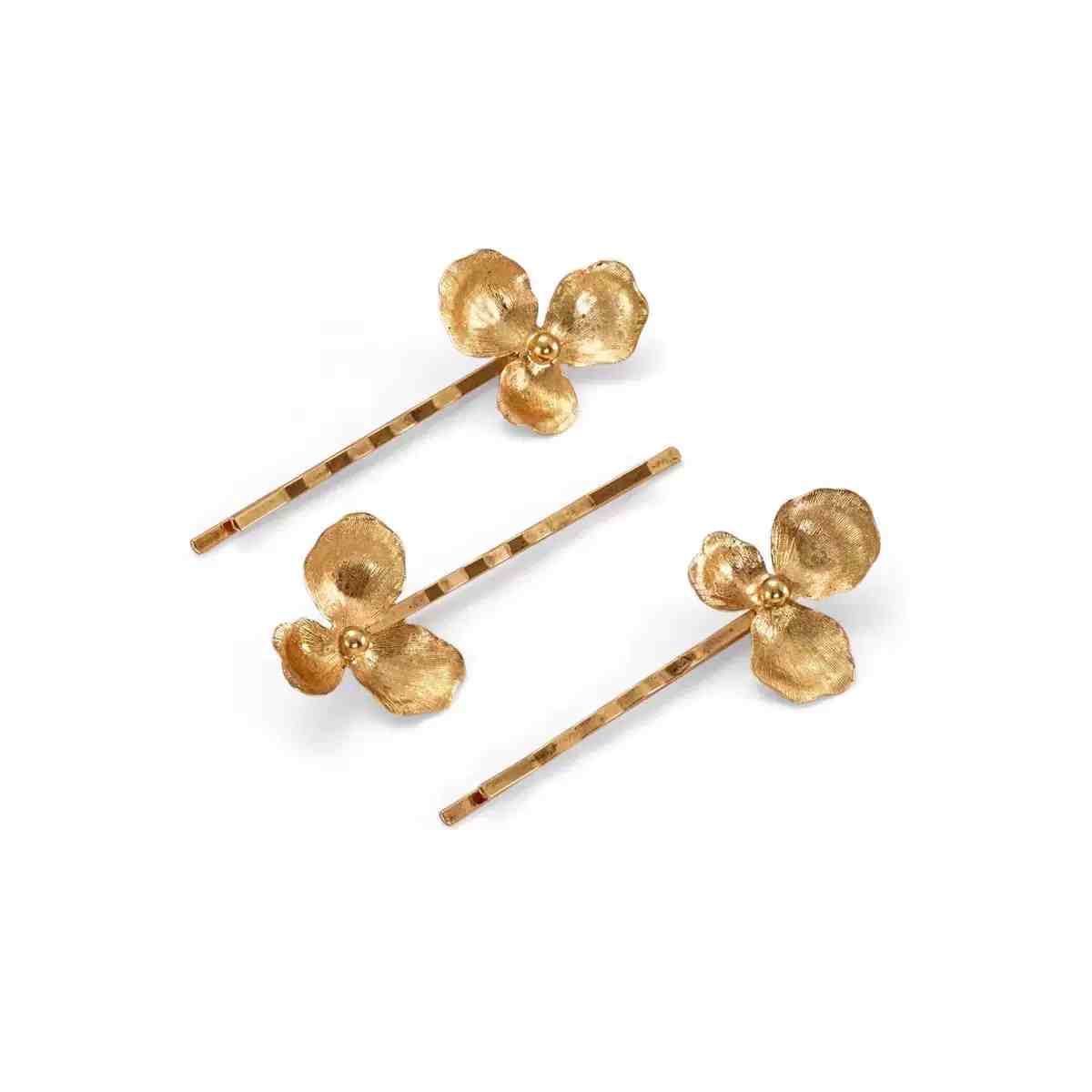 Pinces à cheveux Perles Fleurs Dorées Accessoires de Mariage Tendance