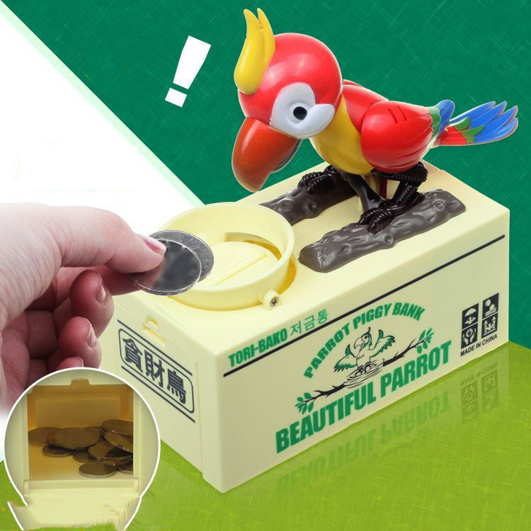 New Children's Toys Electric Money-eating Bird Piggy Bank