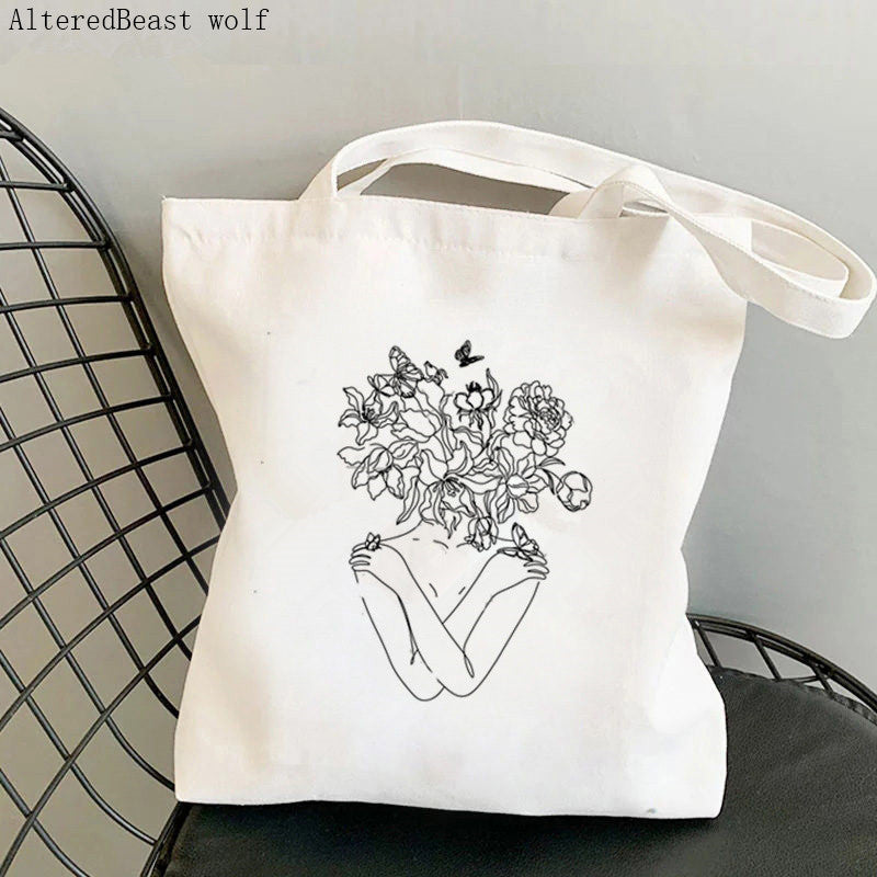 Sac de courses en toile de coton polyester zippé