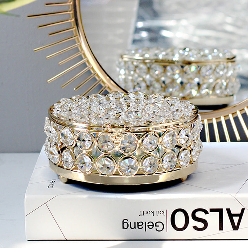 Boîte à bijoux de luxe légère en verre cristal de haute qualité, transparente et exquise