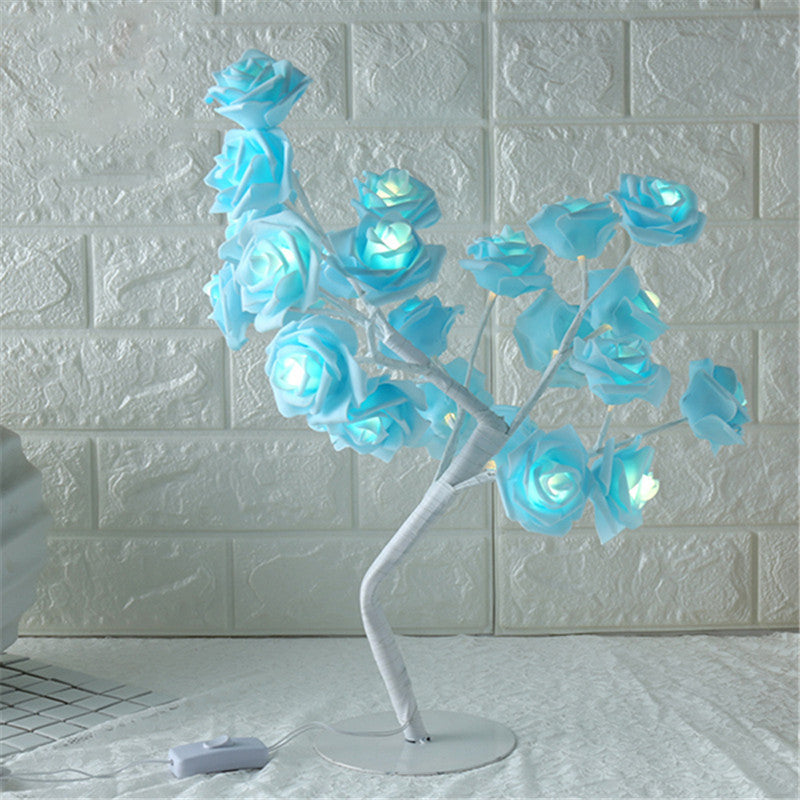 Guirlande LED fleurie rose ou arbre lumineux LED rose