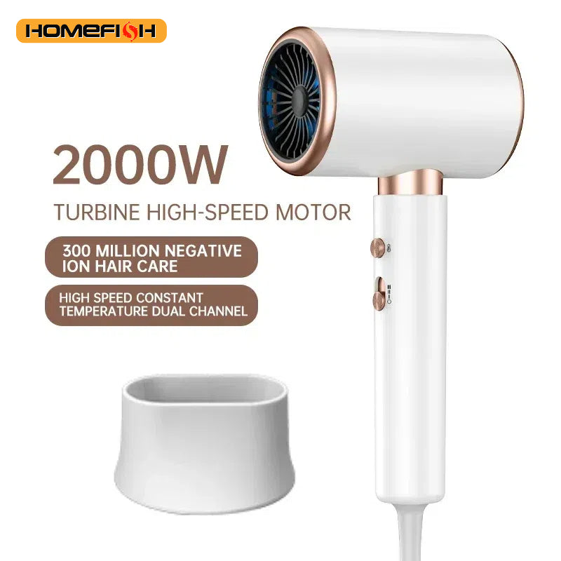 F37 2000W Gear Professional Hair Dryer Negative Lonic Blow Dryer Hot Cold Wind Air Brush Hairdryer Strong PowerDryer Salon Tool
