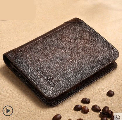 Portefeuille homme en cuir transfrontalier