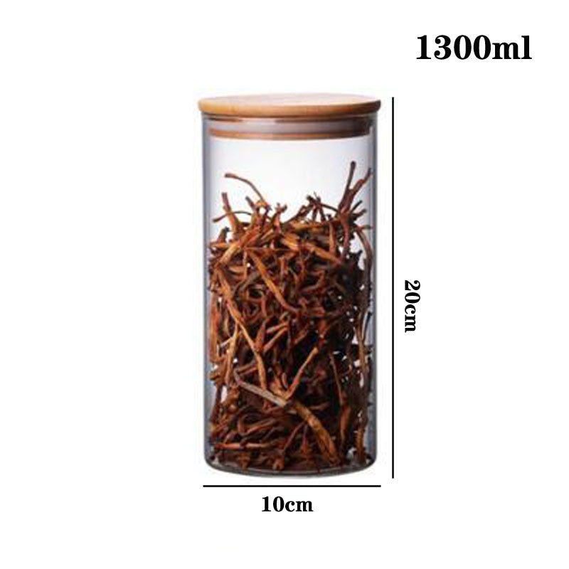 Boîtes à thé en verre à haute teneur en borosilicate, boîtes de rangement scellées, boîtes à thé transparentes, boîtes à céréales complètes, boîtes à bonbons