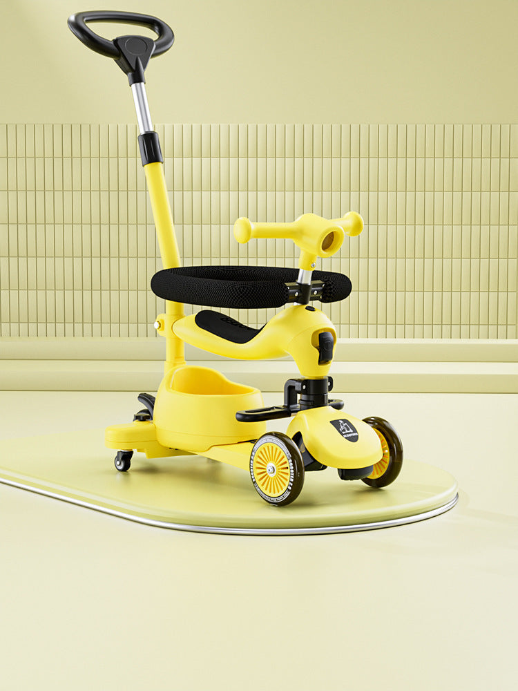 Trottinette bébé avec siège - Pousse ou glisse
