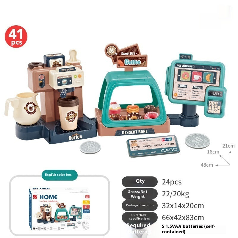 Children's Toy Play House Cashier Coffee Machine Assembly