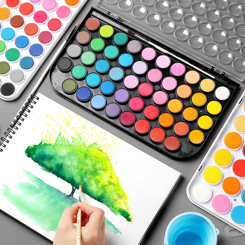 Set de Peinture à l'Aquarelle Solide Simple pour Étudiant