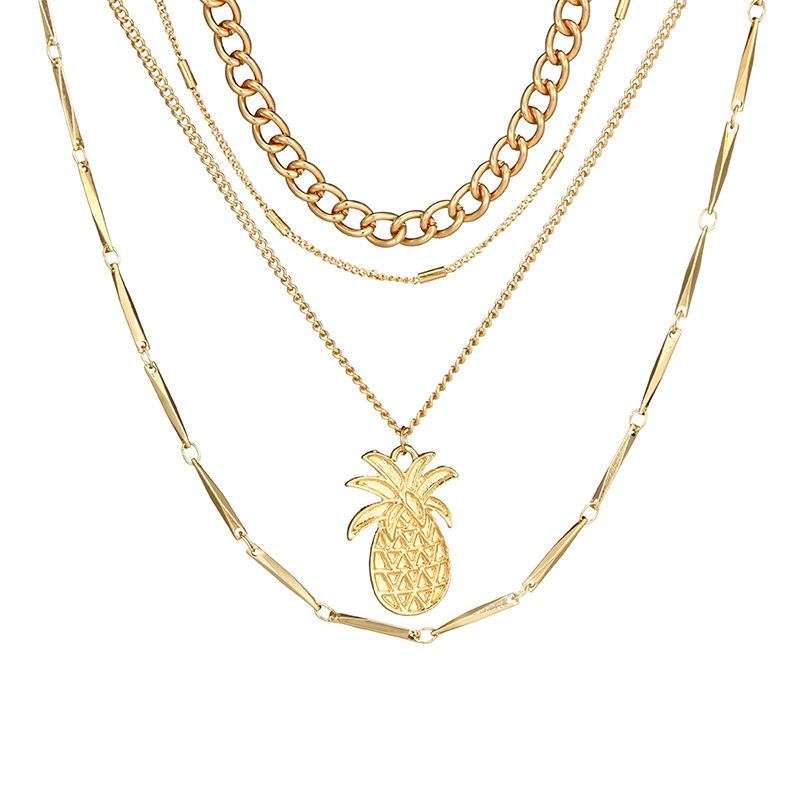 Collier minimaliste pendentif ananas pour femme