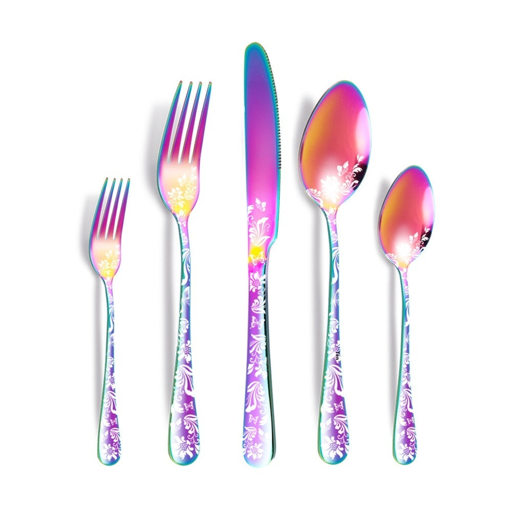 Stainless Steel Tableware Suit 5-piece Set