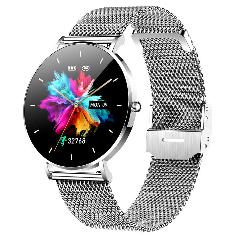 Montre connectée fine T8 pour femmes avec surveillance de la fréquence cardiaque et de la tension artérielle