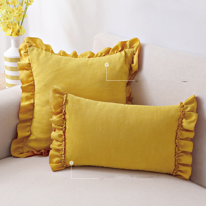 Pillowcase Small Cushion Pillow Suede Sofa Bedside Pillowcase