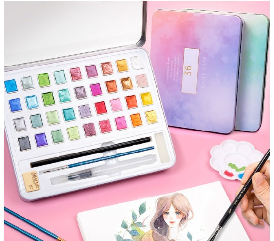 Pigment Aquarelle Solide Nacré pour Ongles