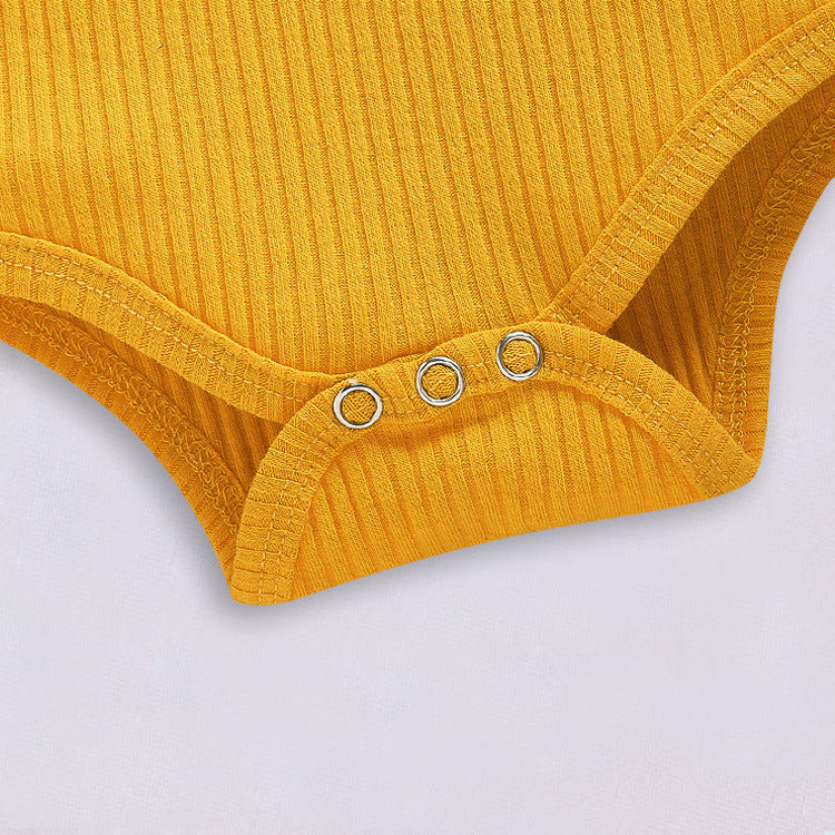 Pit striped top flower print shorts baby bodysuit