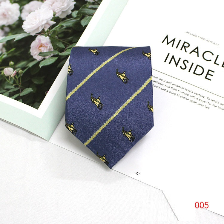 Casual Men's Tie Business Formal Wear 9CM Printed British Style Polyester Yarn Tie