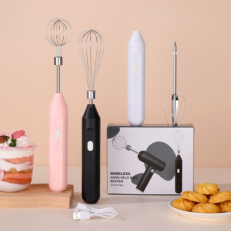 USB Rechargeable Egg Beater And Milk Frother, Electric Frothing And Mixing Device For Coffee, Milk
