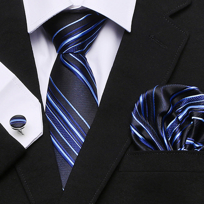 Men's Fashion Simple Cashew Flower Tie Three Pieces Set