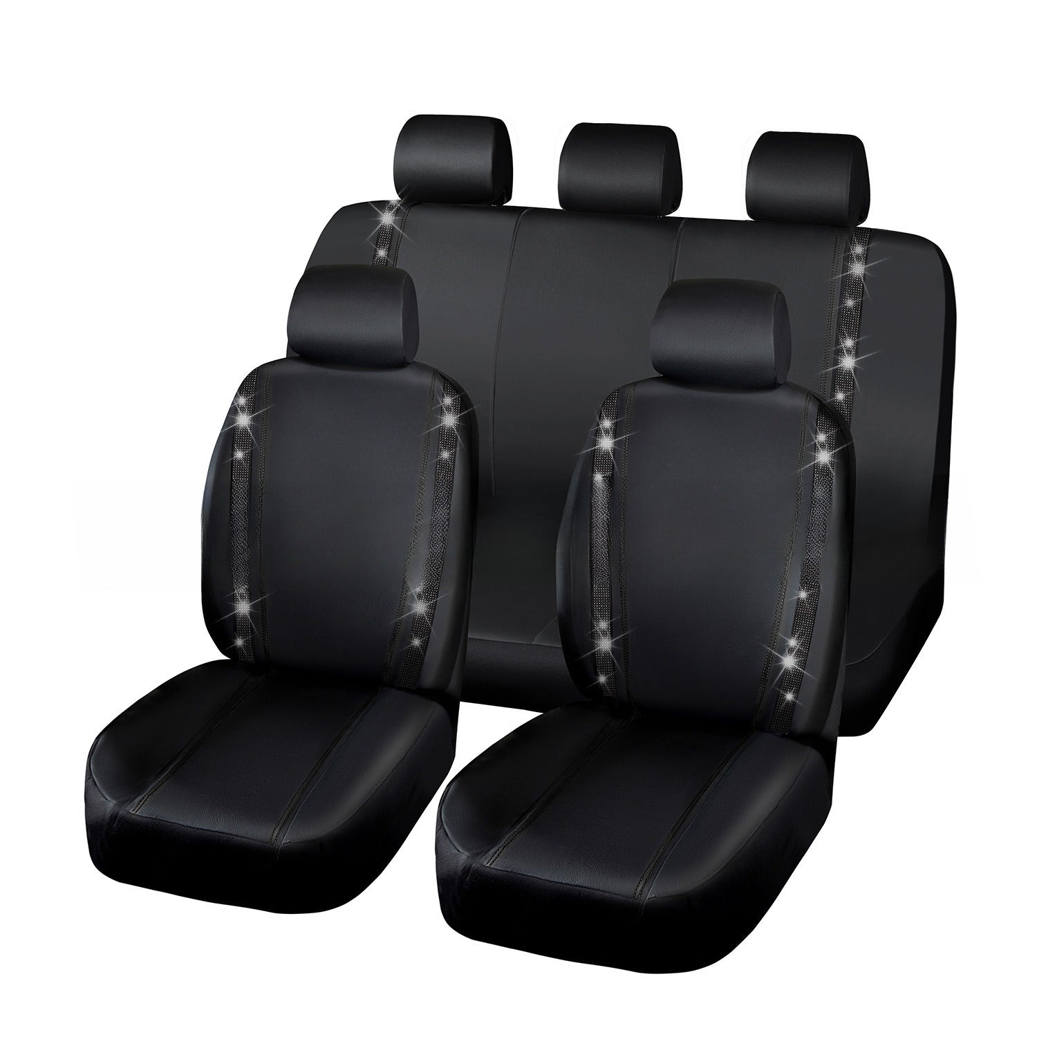 Car Diamond Stereo Rhinestone Non-slip Universal PVC Waterproof Seat Cover