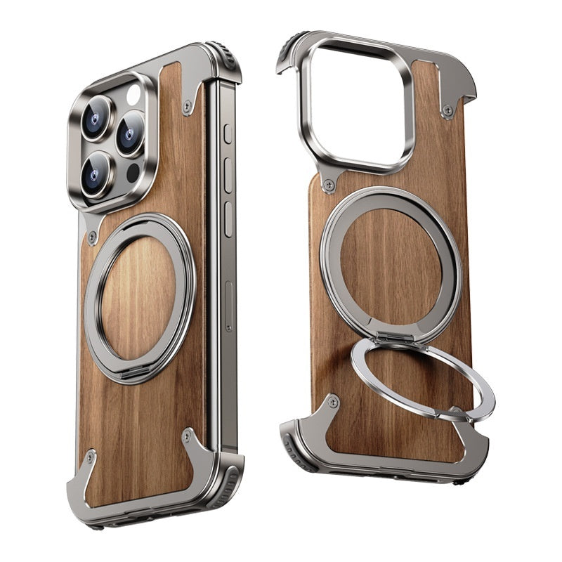 Phone Case Metal 360 Rotating Bracket Frameless Magnetic Suction