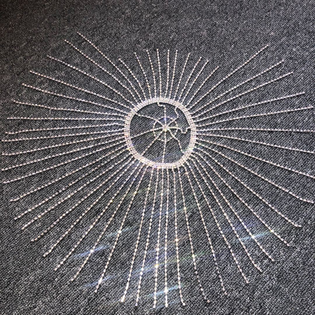 Coiffe en strass avec franges exagérées, accessoires de cheveux style ethnique