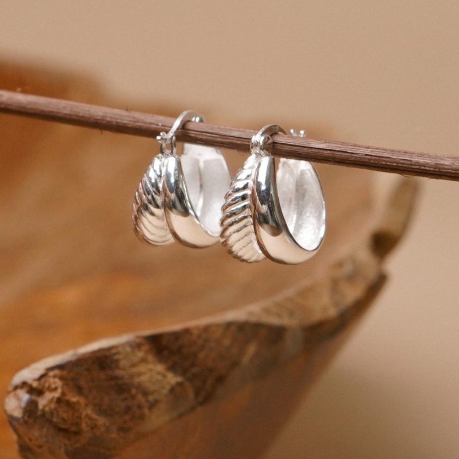 Simple Fashion 925 Sterling Silver Double Stud Earrings For Women