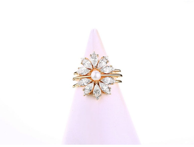 Palace Style Crown Ring Female Hand Jewelry