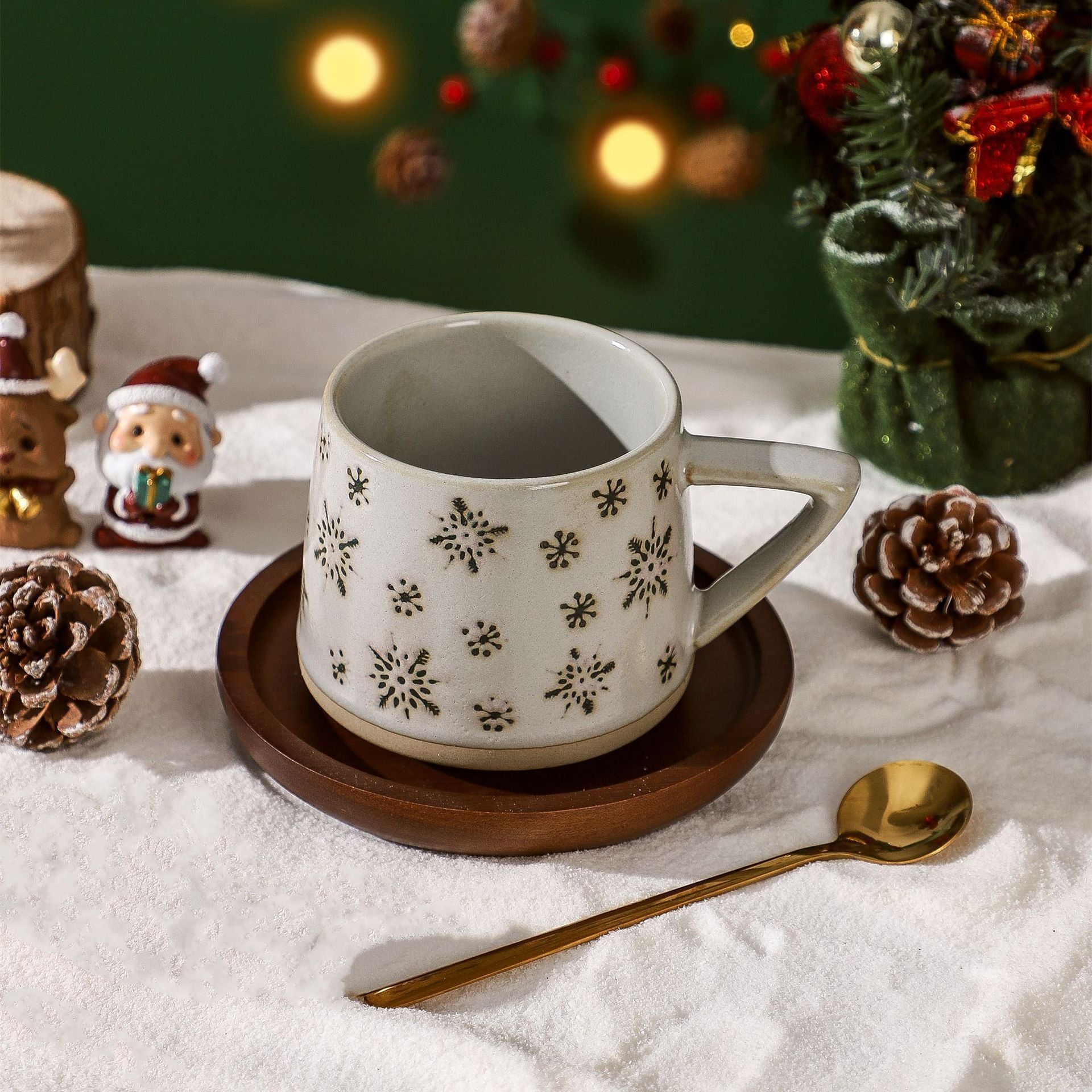 Retro Ceramic Fambe Ear-hanging Coffee Cup
