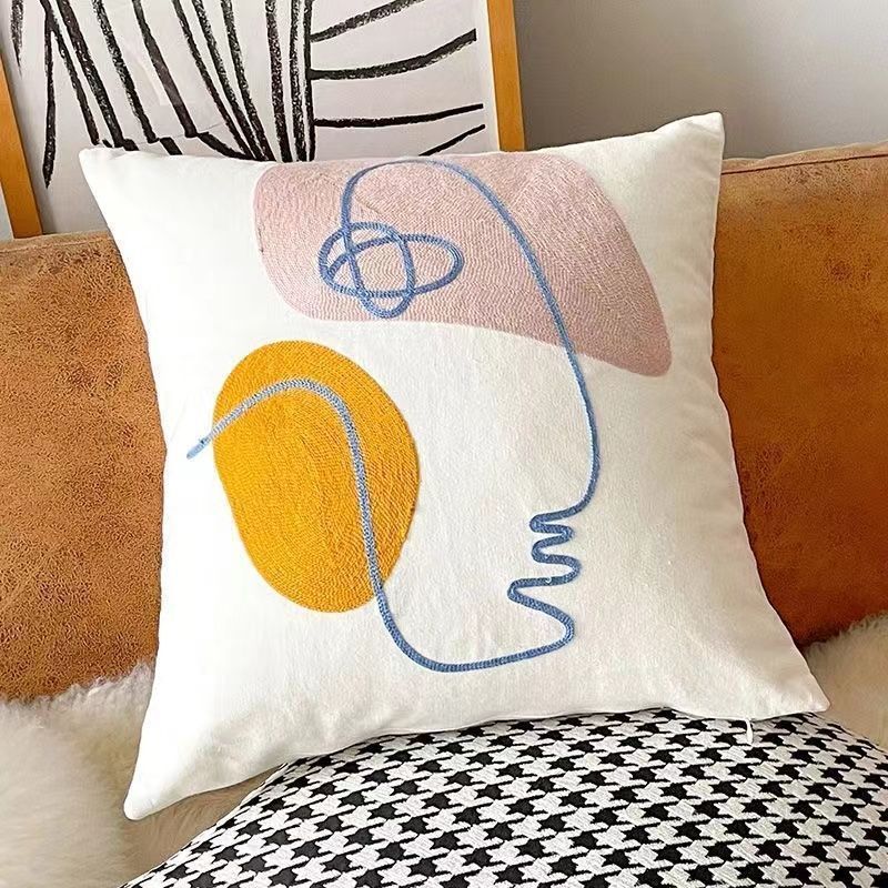 Nordic Ins Sofa Cushion Retro Houndstooth Pillow