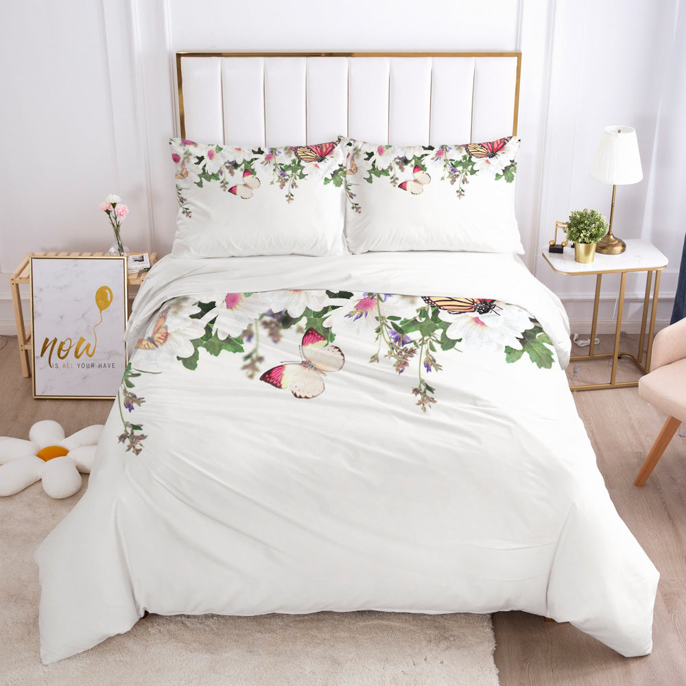 Linge de lit à impression numérique minimaliste pour la maison
