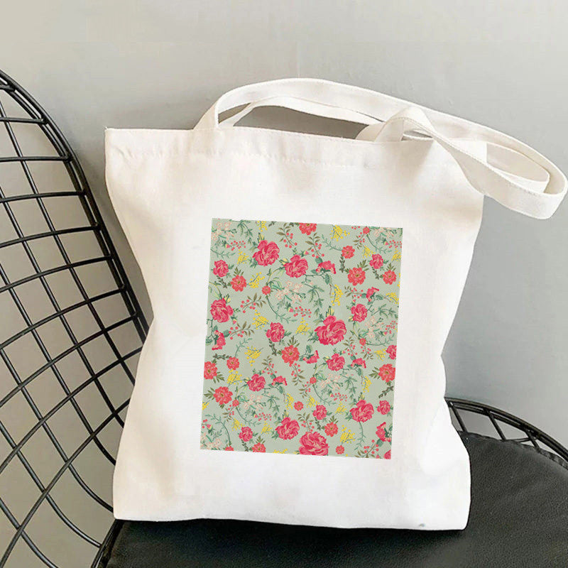 Women's Fashion Canvas One Shoulder Tote Shopping Bag