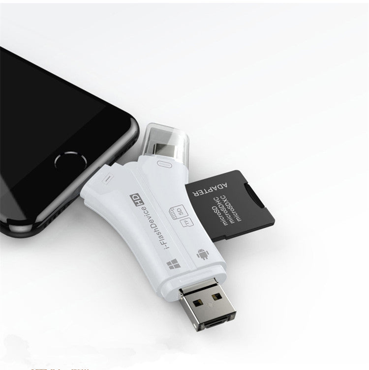 Lecteur de carte mobile TF SD multifonctionnel quatre en un universel