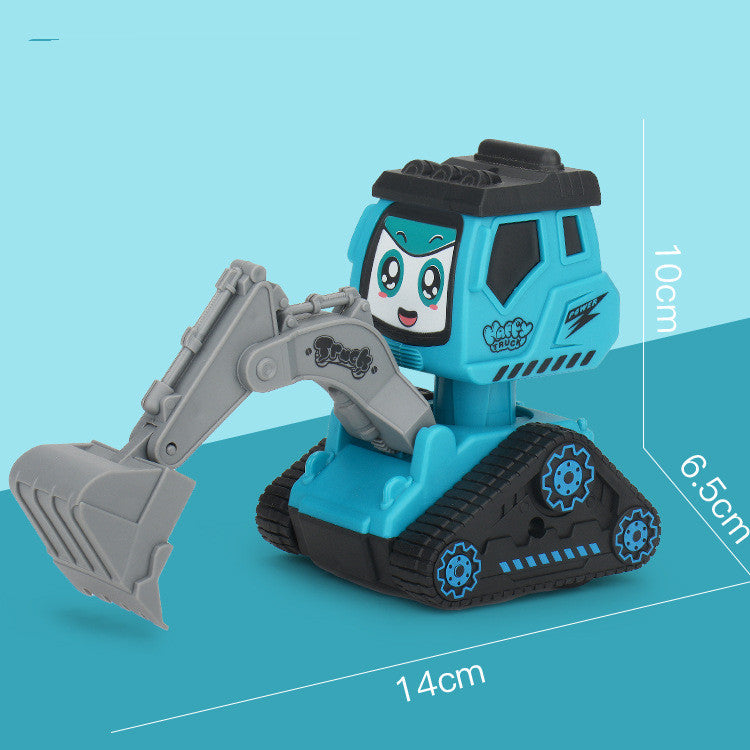 Simulation Of Fall-resistant Excavator Boy Cartoon Shape