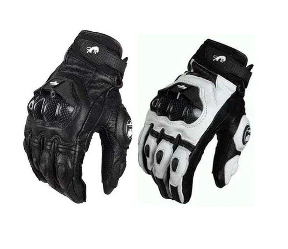Motorcycle Locomotive Knight Carbon Fiber Leather Four Seasons Anti-fall Riding Gloves
